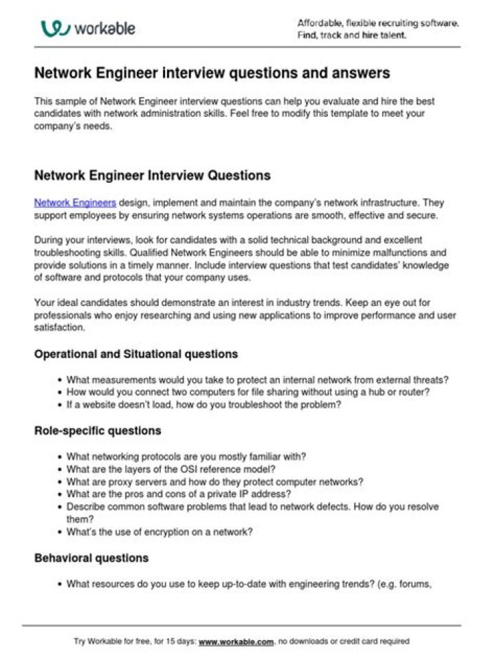 Top Interview Questions for Network Administrators with Answers PDF