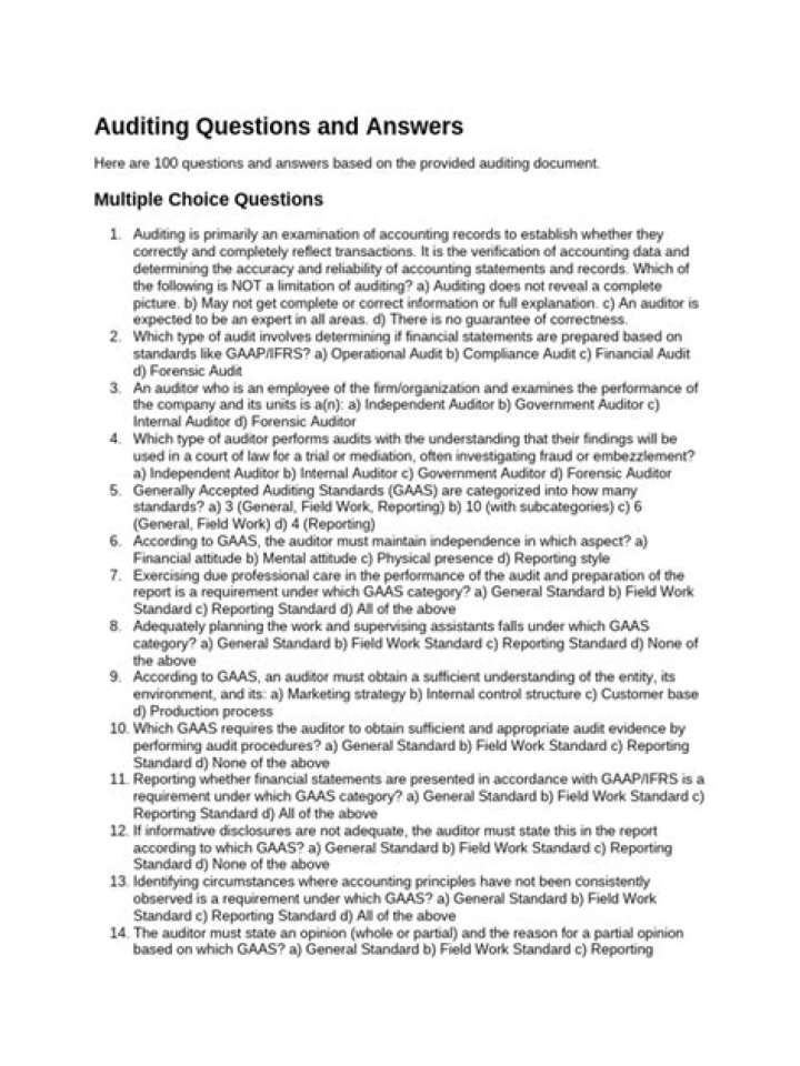 Introduction to Auditing Questions & Answers PDF: Essential Study Guide