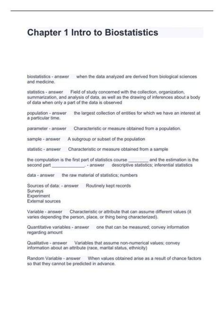 Introduction to Biostatistics Questions and Answers: PDF Guide