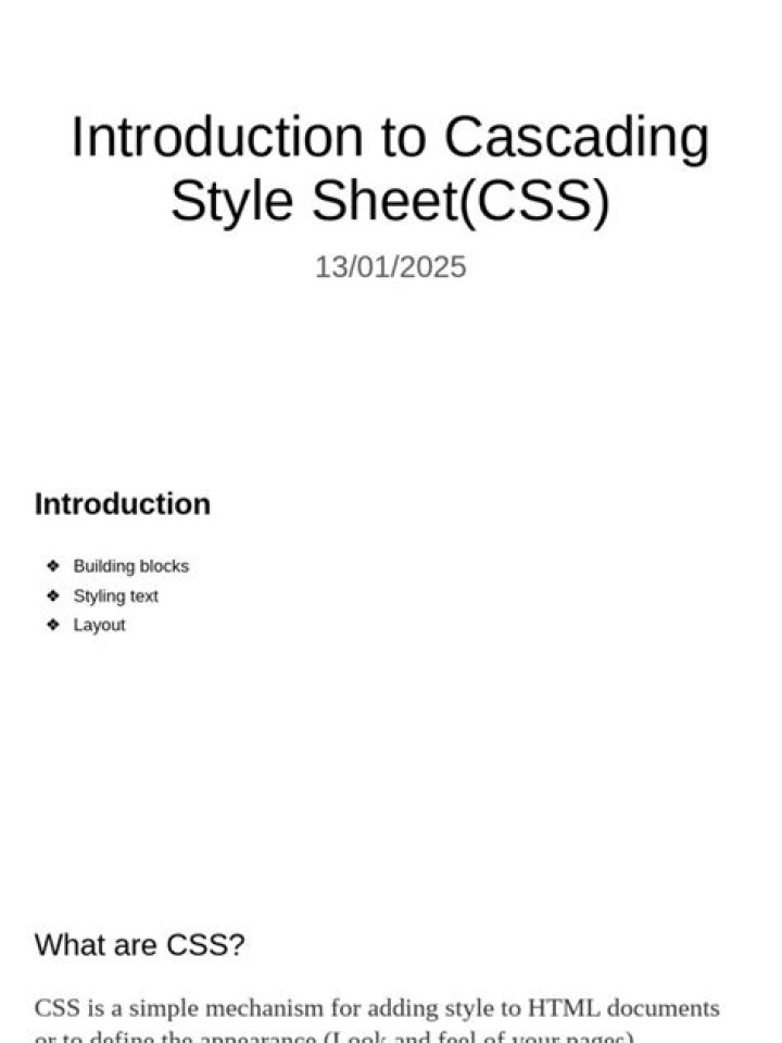 Introduction to Cascading Style Sheets: A Beginner's PDF Guide