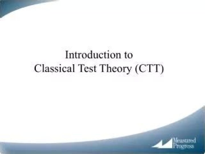 Introduction to Classical and Modern Test Theory: A Comprehensive PDF Guide