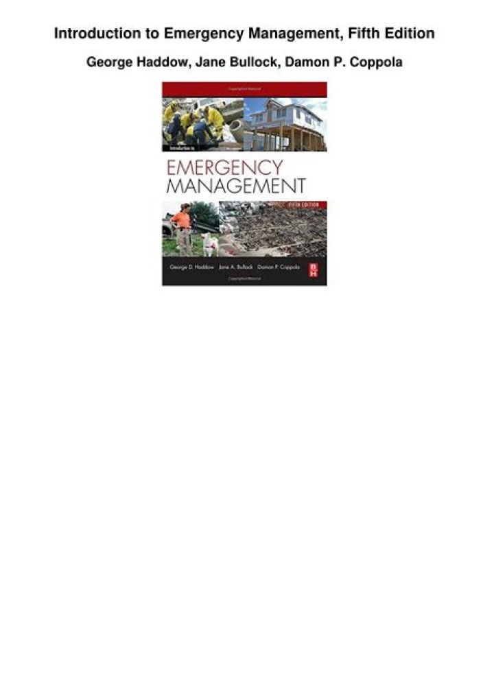 Introduction to Emergency Management Fifth Edition PDF – Complete Guide