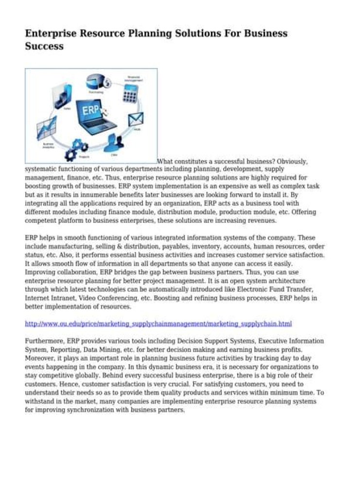 Introduction to Enterprise Resource Planning: A Free PDF Guide