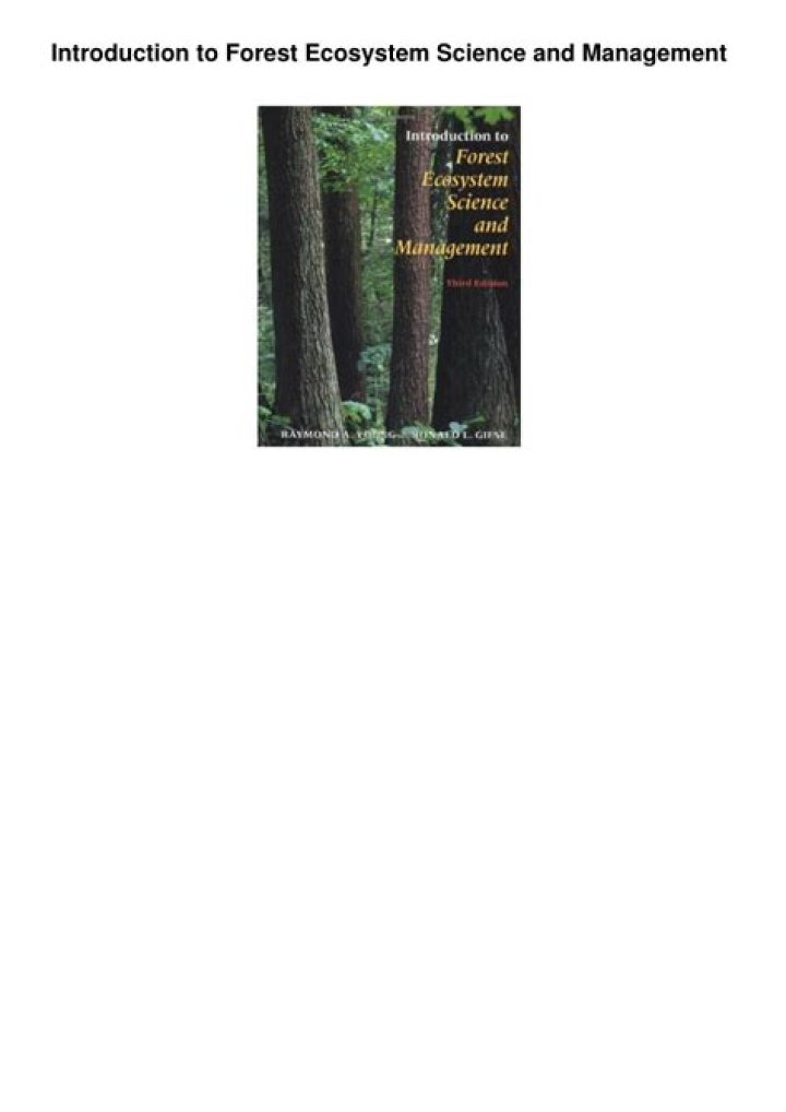 Introduction to Forest Ecosystem Science and Management: A Comprehensive PDF Guide