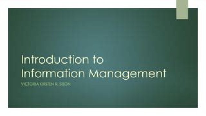 Introduction to Information Management: Essential PDF Guide