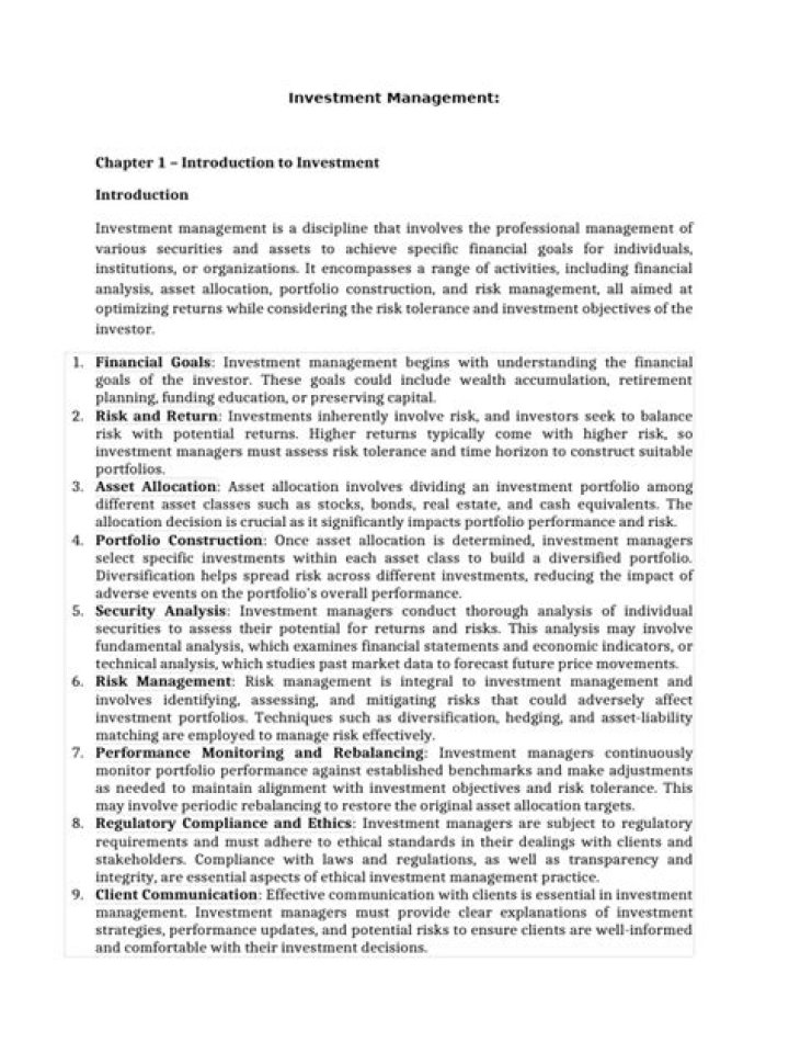 Introduction to Investment Management PDF: Learn the Basics