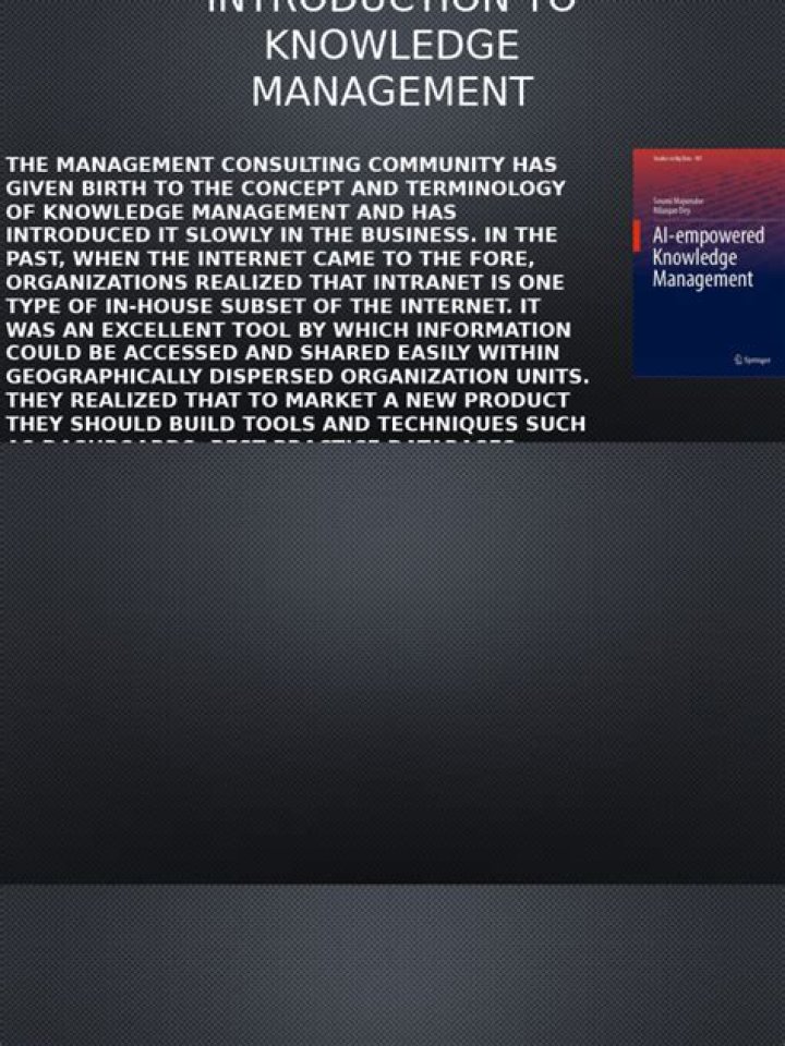 Introduction to Knowledge Management PDF: Essential Guide for Beginners