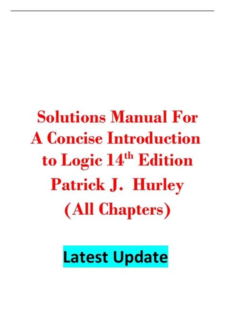 Introduction to Logic 14th Edition: Free Exercise Answers PDF