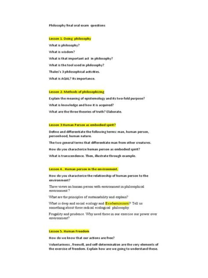 Introduction to Philosophy Exam Questions and Answers PDF: Perfect Study Resource