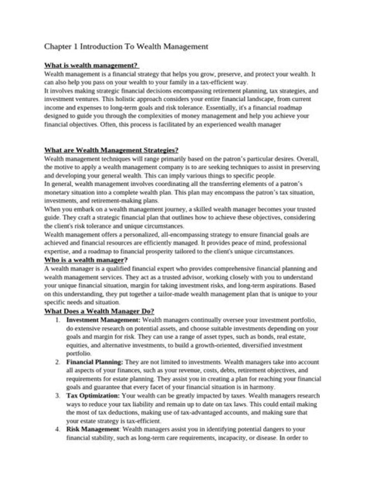 Introduction to Wealth Management: A Comprehensive PDF Guide