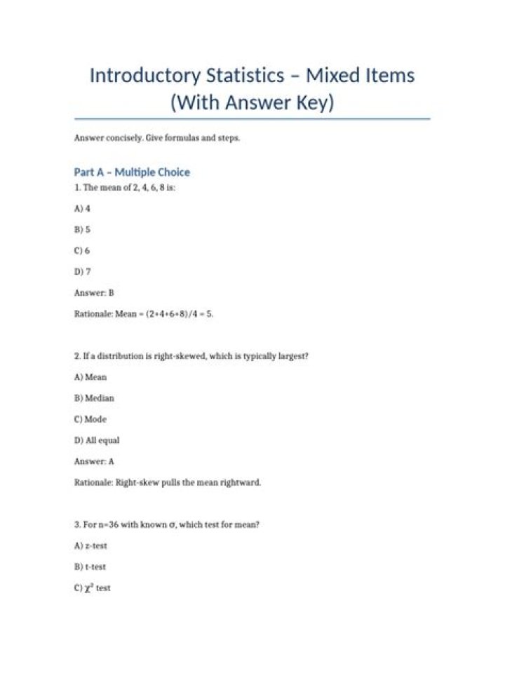 Introductory Statistics Questions and Answers PDF Guide