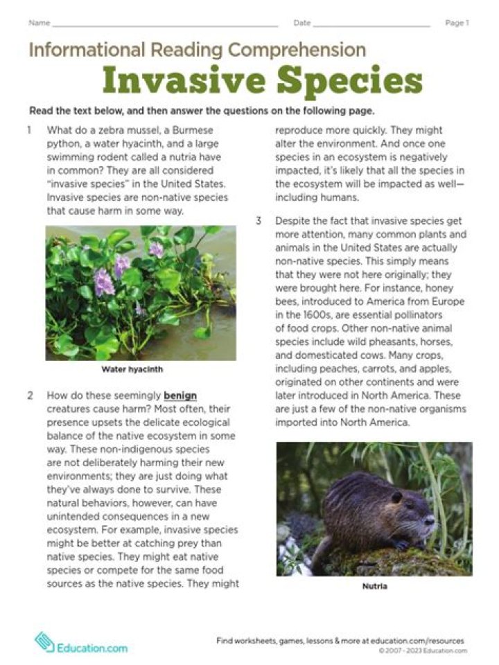 Invasive Species Reading Answers PDF: Expert Guide