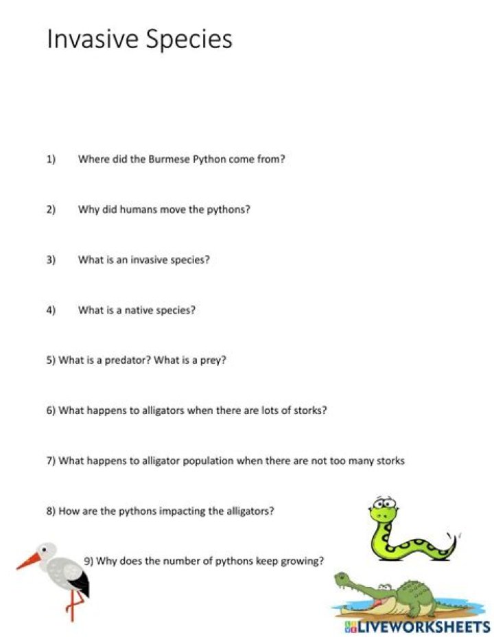 Free Invasive Species Worksheet PDF – Learn to Identify & Combat Non-Native Threats