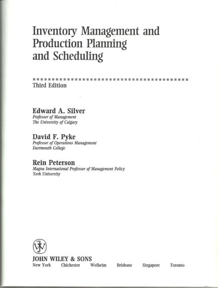 Inventory Management & Production Planning & Scheduling Silver PDF Guide