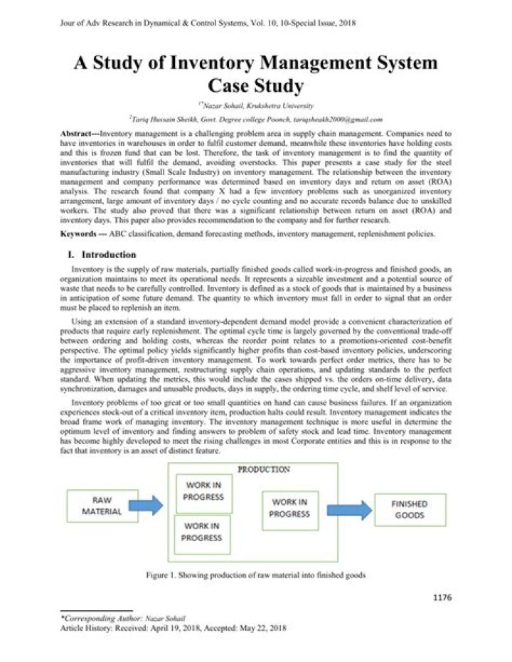 Inventory Management Case Study with Solution PDF: Real Results