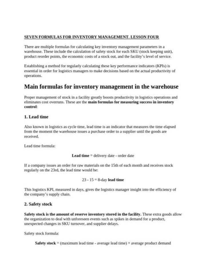 Master Inventory Management with Proven Formulas: Free PDF Guide