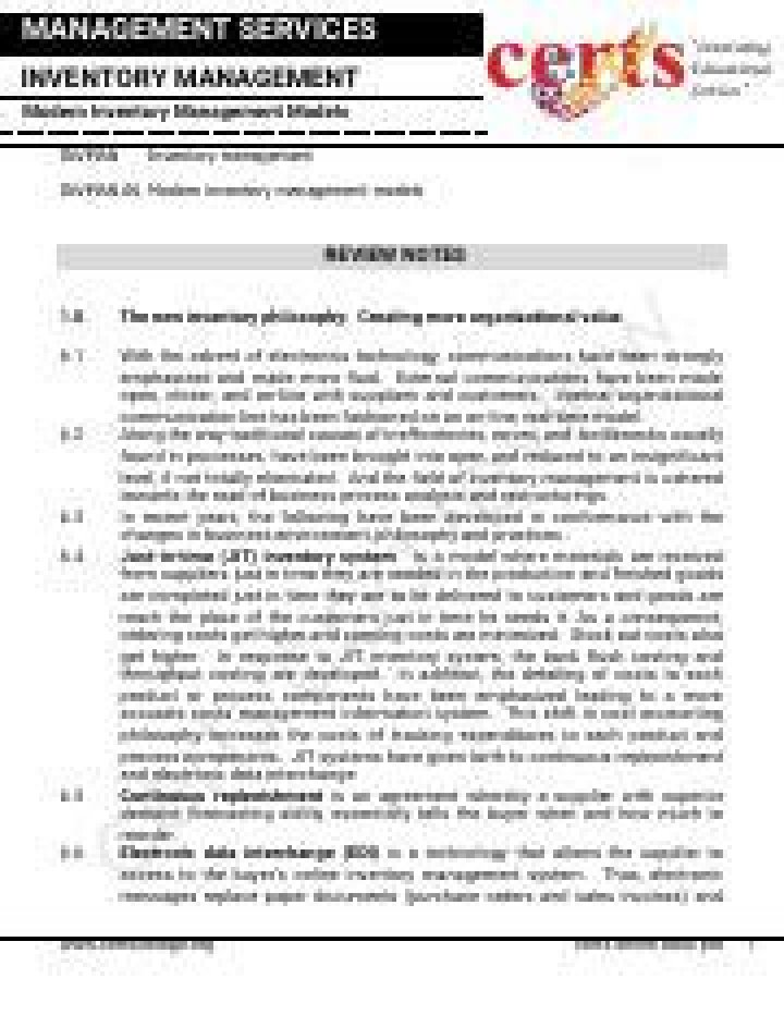 Inventory Management Models PDF: Optimize Your Stock Control Today