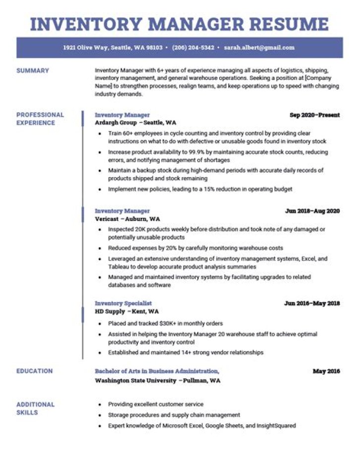 Inventory Management Resume PDF: Optimize Your Career with Professional Templates