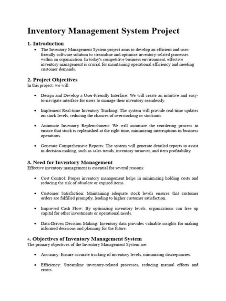 Inventory Management System Project PDF: Full Implementation Guide