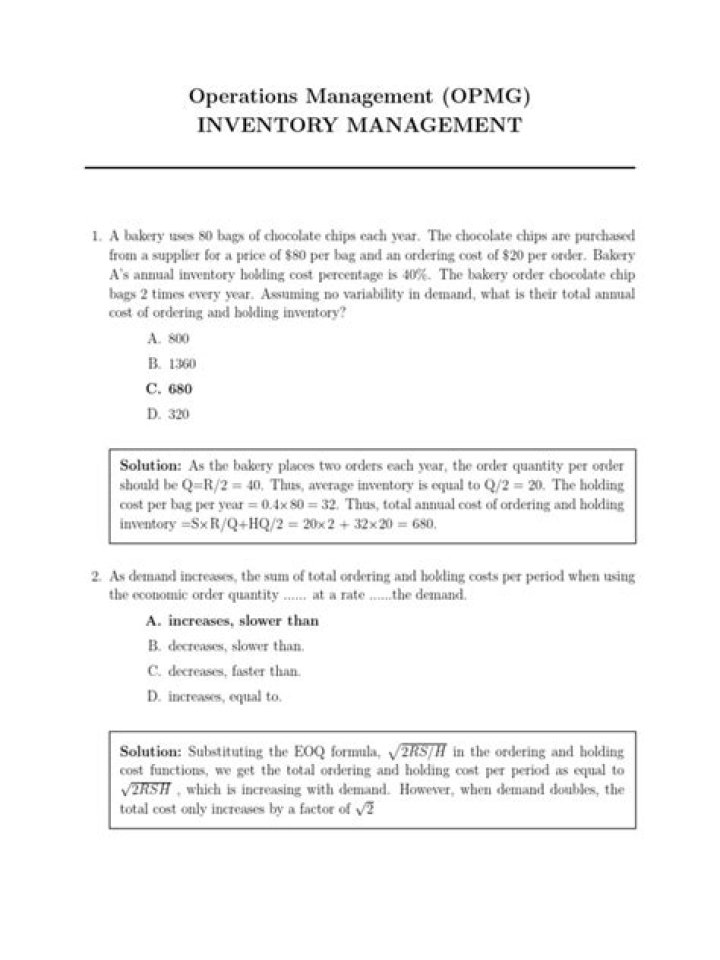 Inventory Questions and Answers PDF: Essential Guide