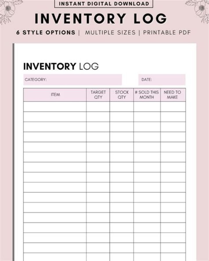 Free Inventory Sheet PDF: Download & Track Your Stock Easily