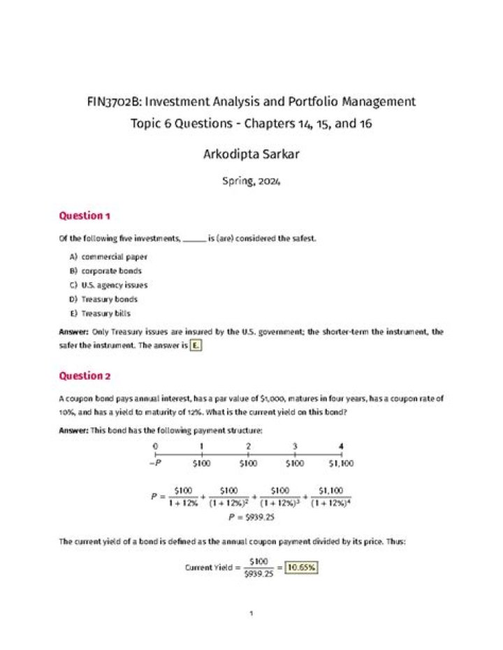 Expert Investment Analysis & Portfolio Management Q&A PDF Guide