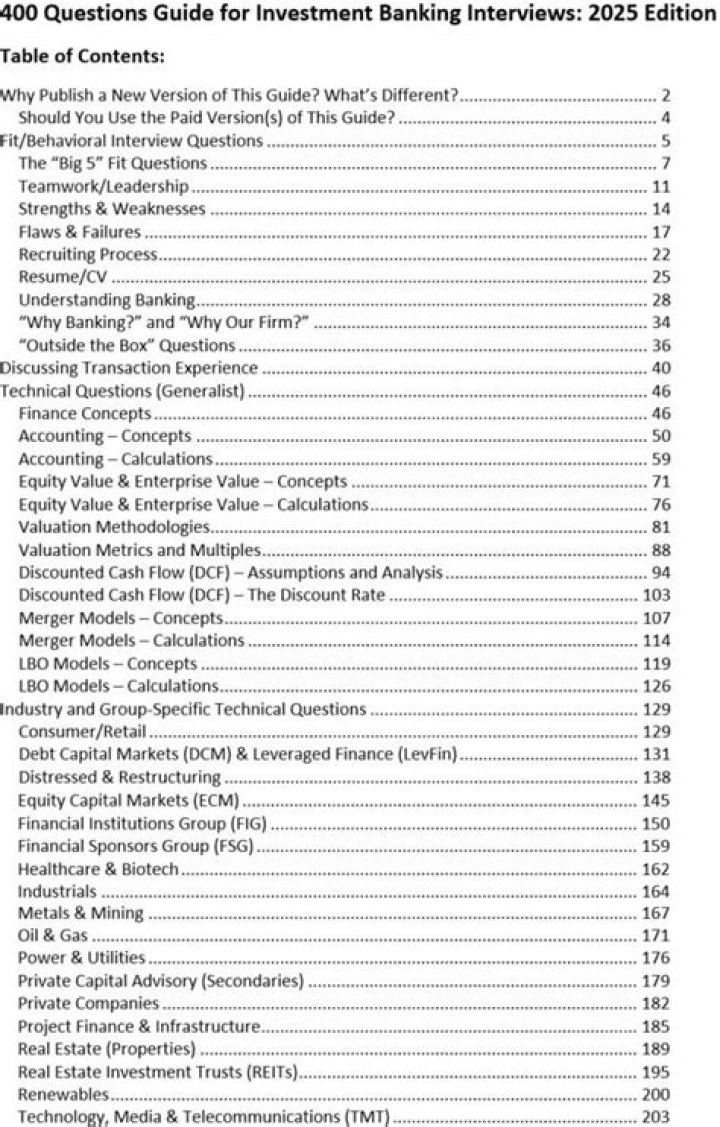 Master Investment Banking: 400 Essential Questions & Answers PDF