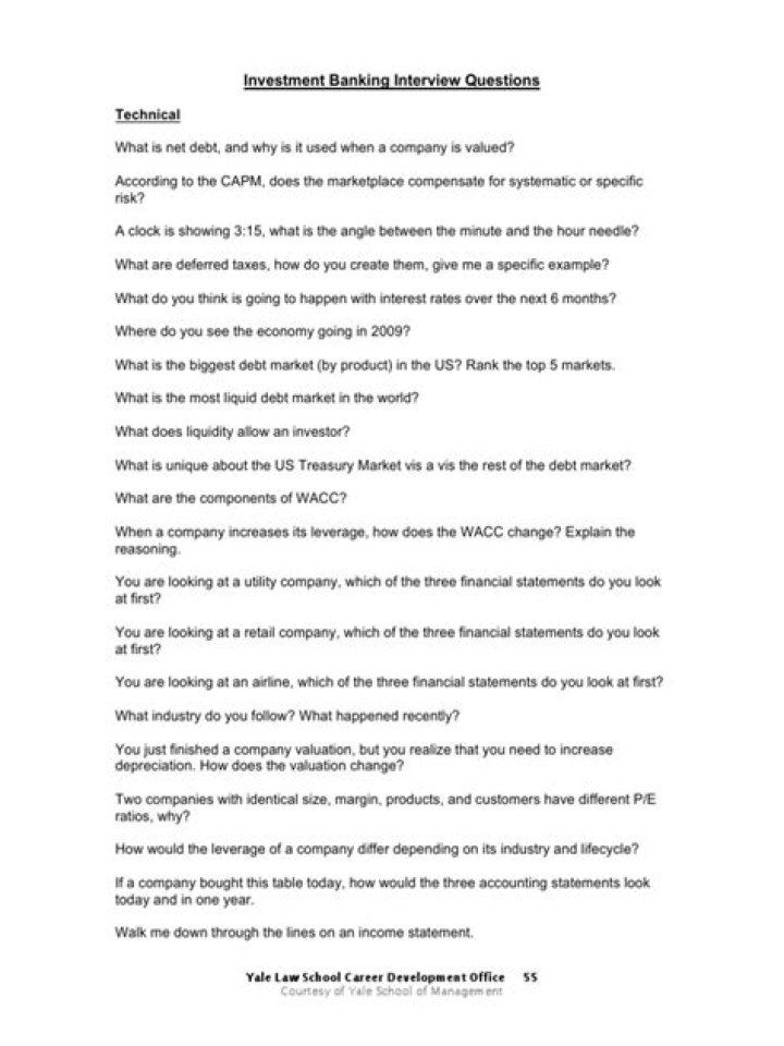 Mastering Investment Banking Technical Questions: Essential PDF Guide