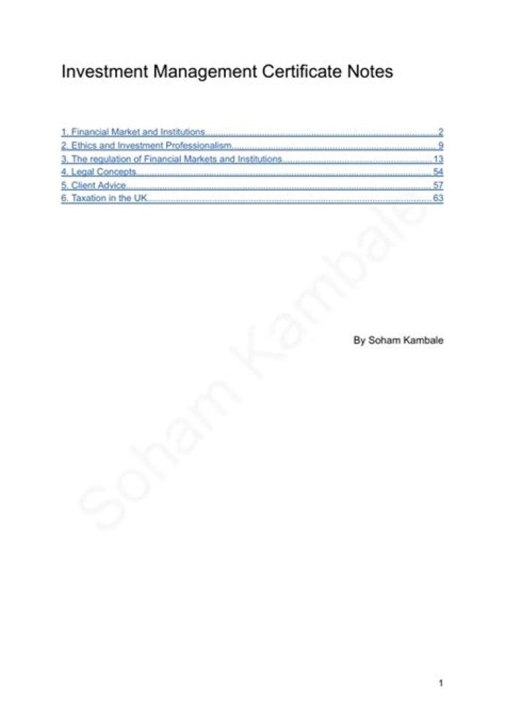 Free Investment Management Certificate Books PDF: Master Finance Skills Now