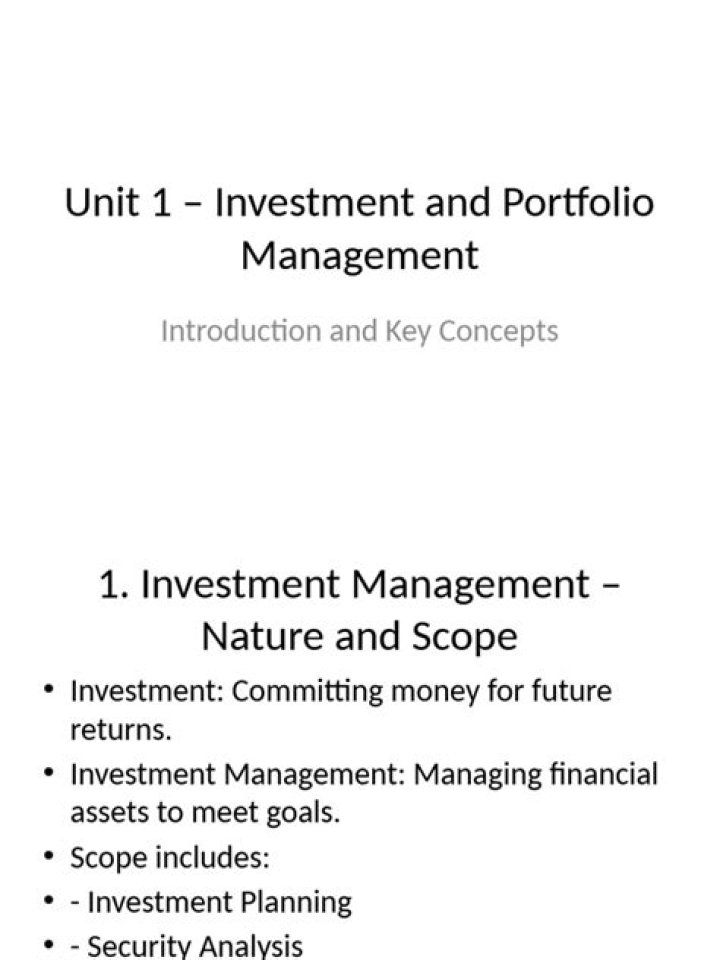 Comprehensive Investment Management Notes PDF for Investors