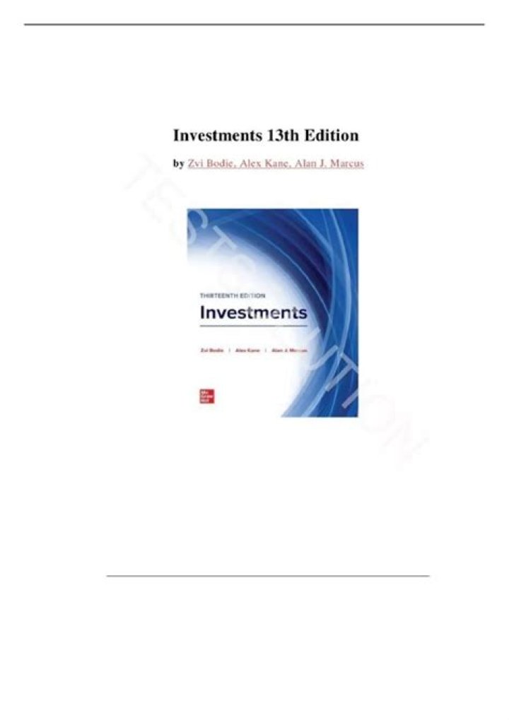 Investments Analysis and Management 13th Edition: Expert PDF Guide & Analysis