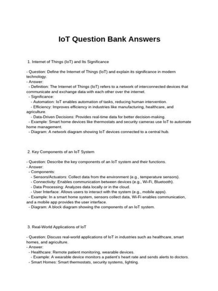 IoT Questions and Answers PDF – Expert Answers for Smart Devices