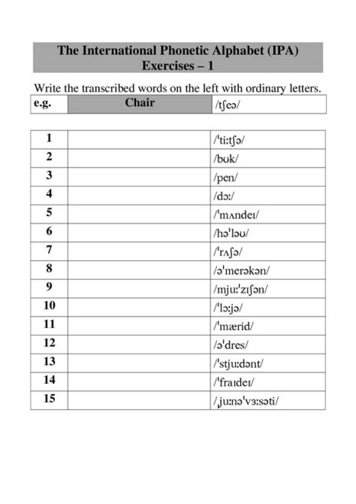 IPA Transcription Exercises with Answers PDF – Practice & Learn