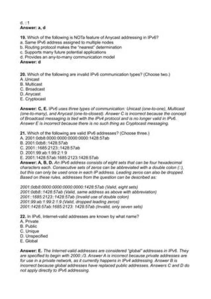 IPv6 Questions & Answers PDF: Expert Guide to Troubleshooting and Configuration