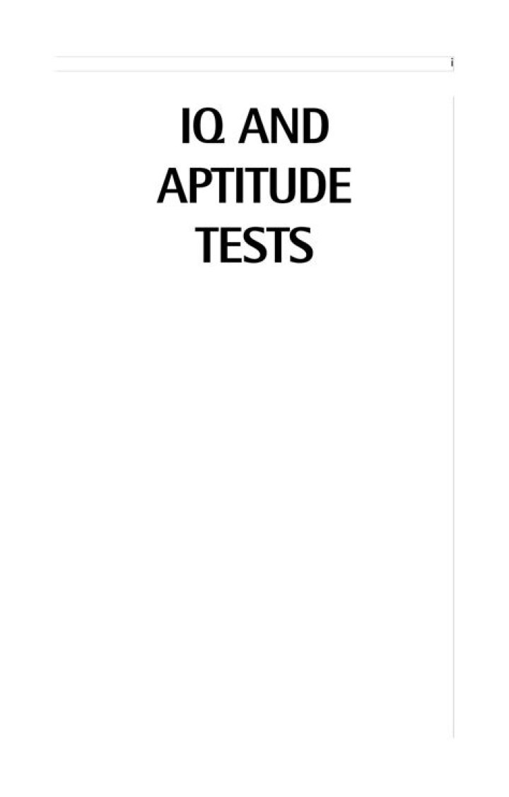 Master IQ and Aptitude Tests: Download Free PDF Guide
