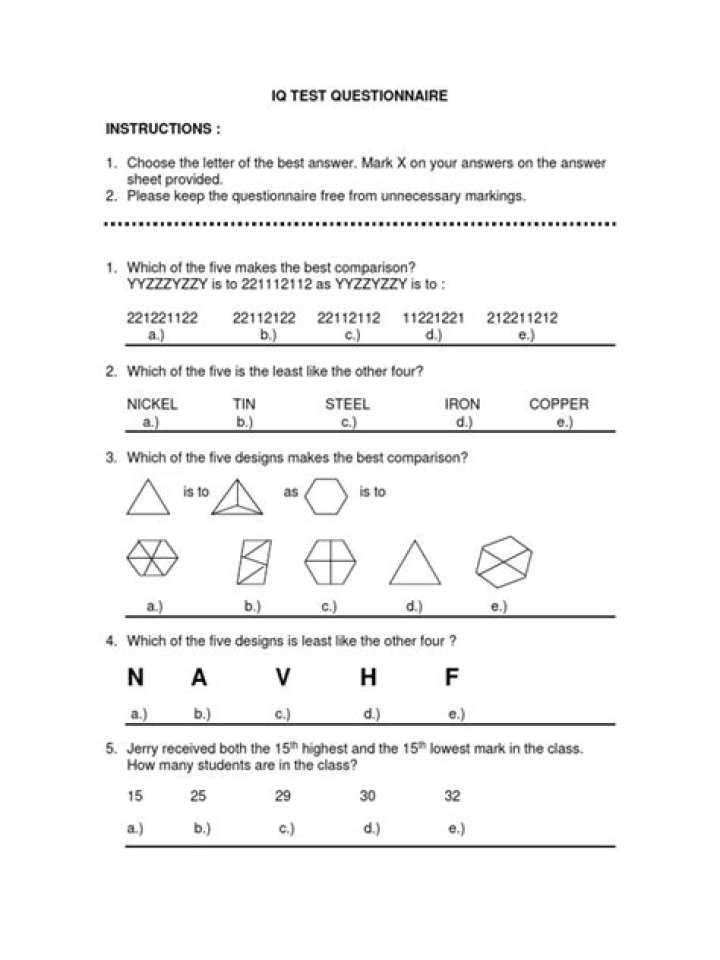 Free IQ Test PDF for Instant Results