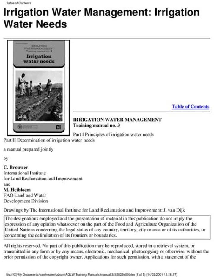 Irrigation Water Management PDF: Optimize Crop Water Use