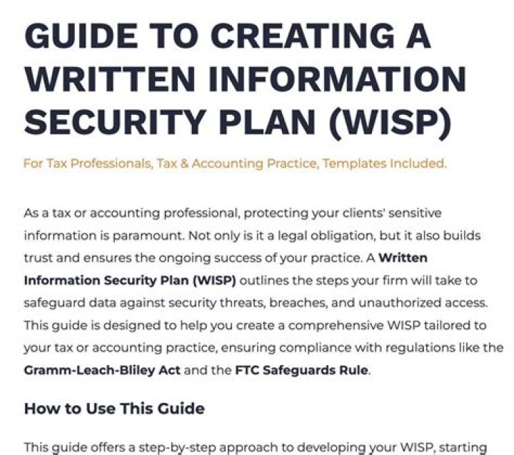 IRS Publication 5708: Download Written Information Security Plan PDF