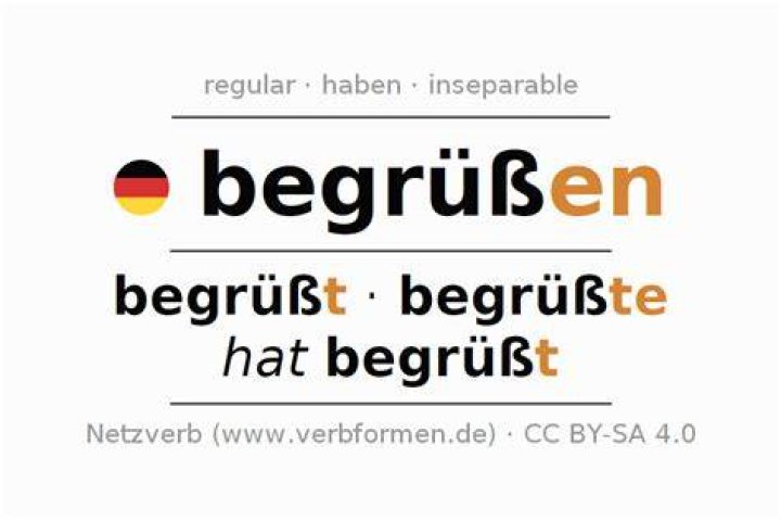 Is Begrussen a verb?