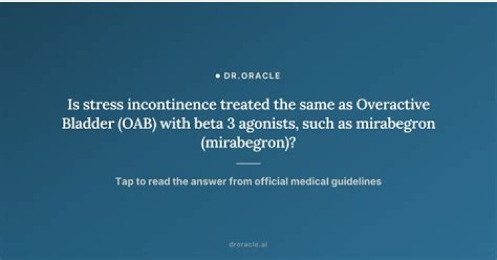 Is OAB and urge incontinence the same?