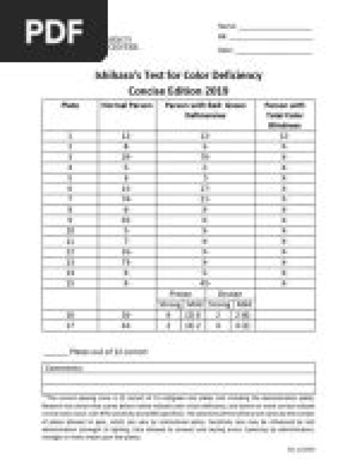 Ishihara Plate Test 38 Plate Answers PDF – Instant Results & Full Guide