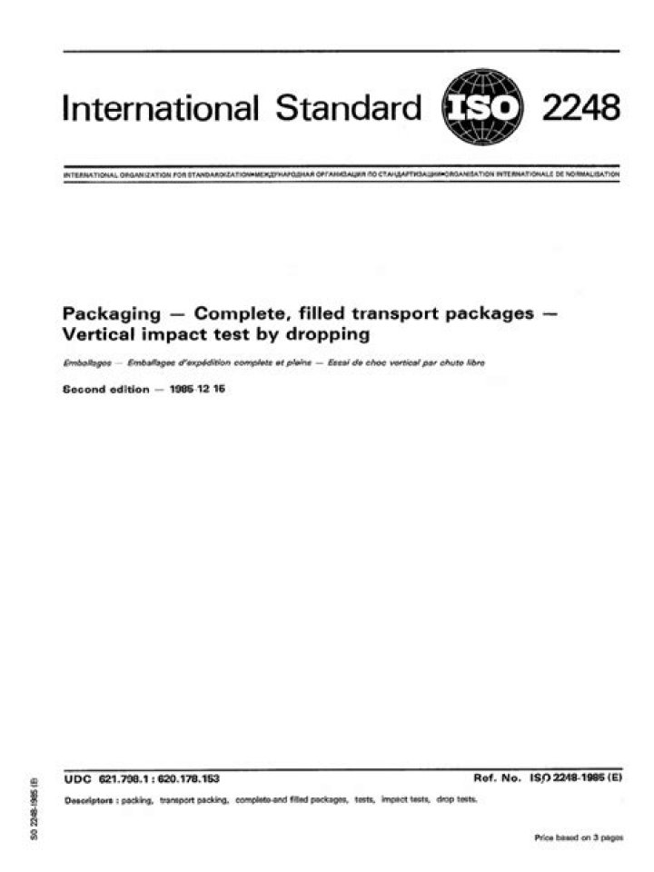 ISO 2248 Drop Test PDF – Safety Standards & Testing Guide