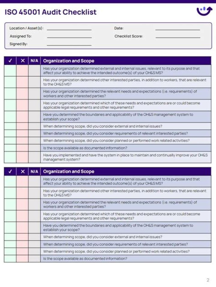 Download Free ISO 45001 Audit Plan PDF for Workplace Safety