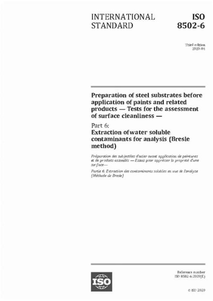 ISO 8502-6 Salt Test Procedure: Official 6 Salt Test PDF Guide