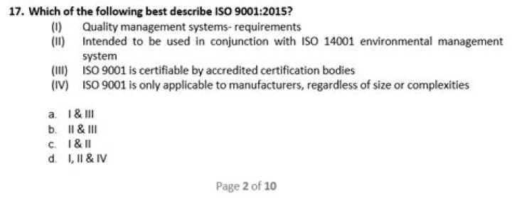 ISO 9001:2015 Lead Auditor Exam Questions & Answers PDF Download