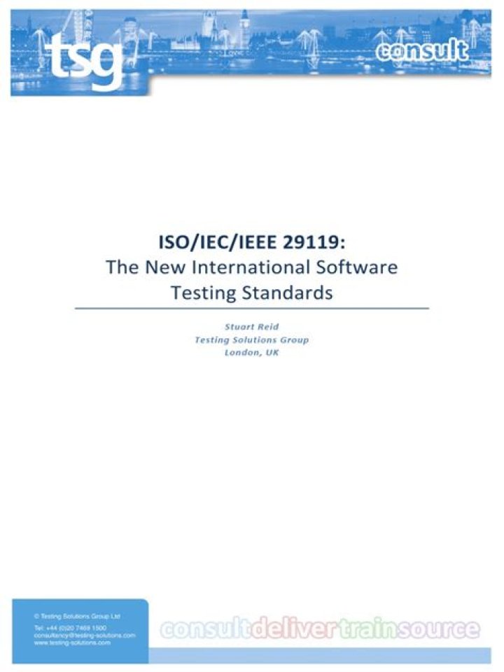 ISO/IEC/IEEE 29119 Software Testing Standards PDF Guide