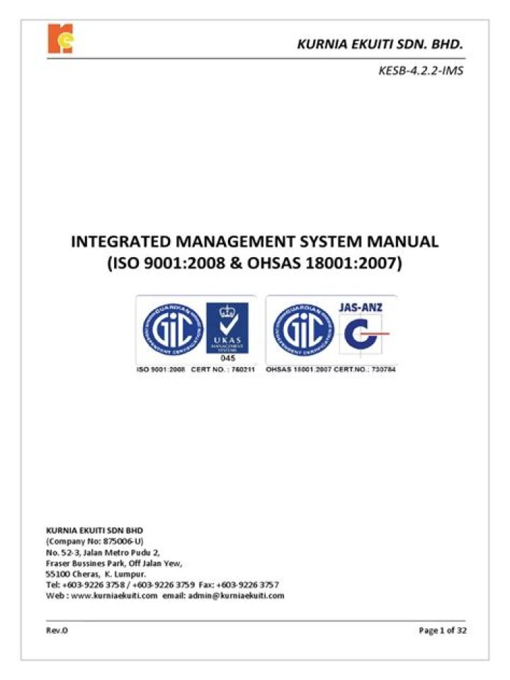 ISO Integrated Management System Manual PDF – Comprehensive Guide