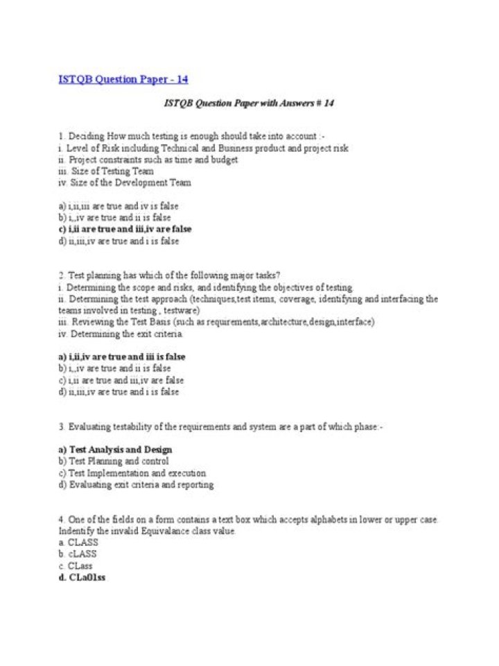 ISTQB Question Papers with Answers PDF – Download Now