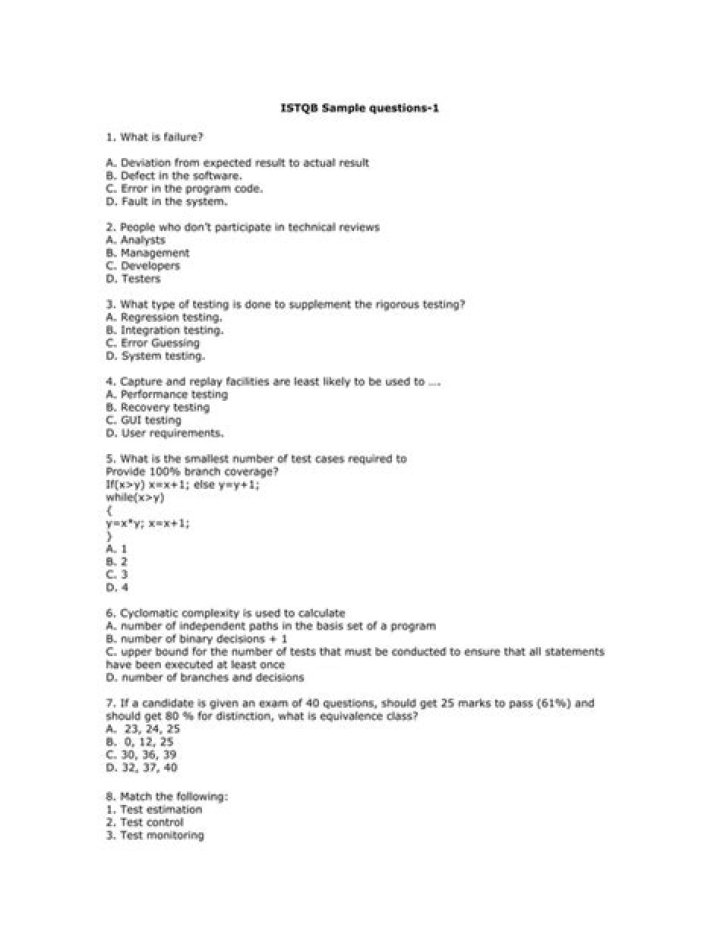Download Free ISTQB Sample Questions PDF for Exam Prep