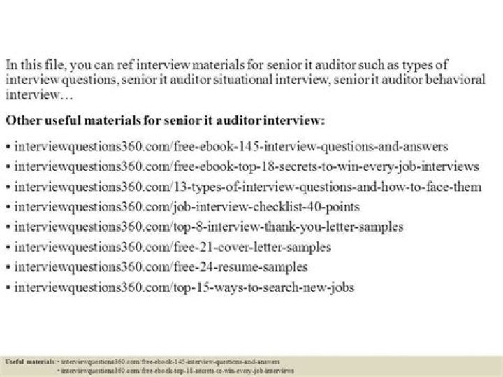 Top IT Auditor Interview Questions & Answers PDF: Ace Your Next Tech Audit Role